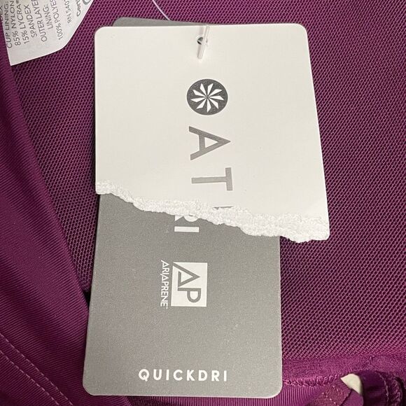 NWT Athleta Bra Cup Wrap Halter Bikini Top in Velvet Plum Purple Size 34 B/C NEW - Picture 9 of 13